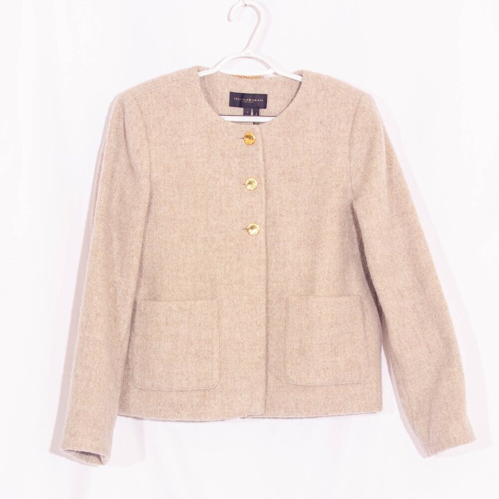 DONNA KARAN NEW YORK Women's Wool Blend Jacket Size 12 - Picture 3 of 9
